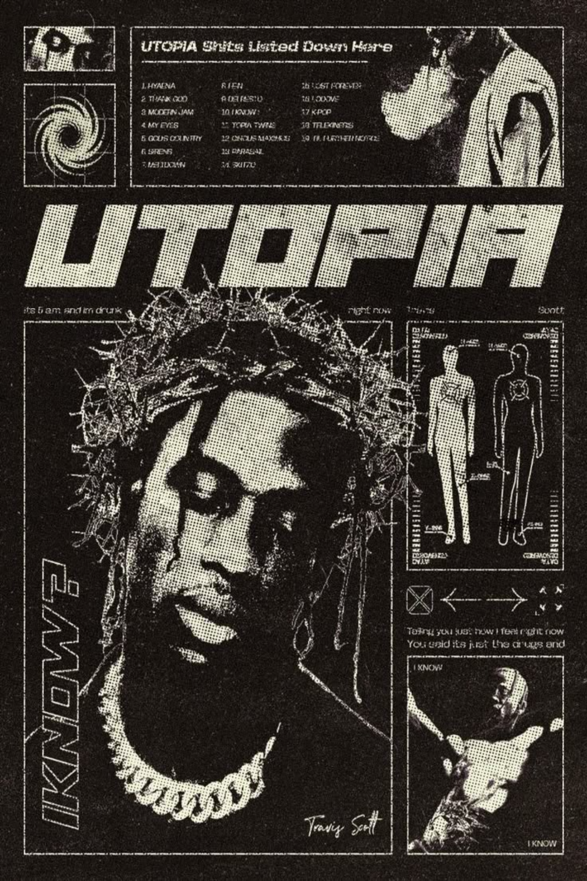 TRAVIS SCOTT UTOPIA CANVAS POSTER