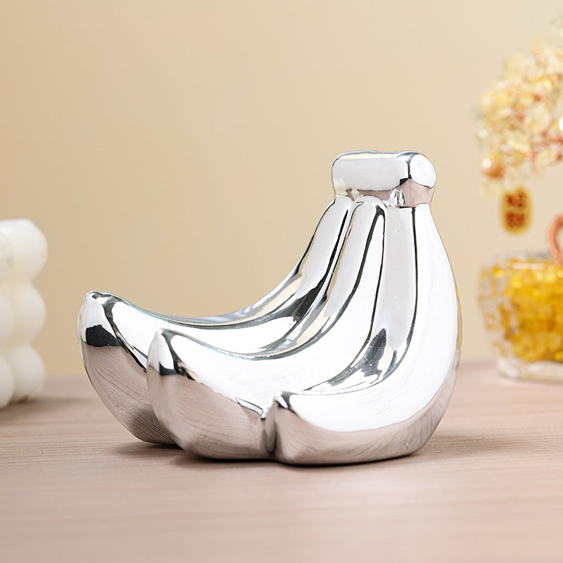 Tnessential Modern Creative Light Luxury Banana Decorative Ornament 3D Decor