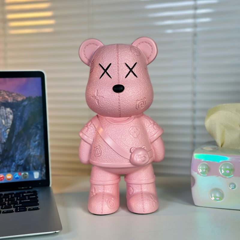 Tnessential This Cute Bear Figurine Features Beautiful Patterns and a 3D Decor