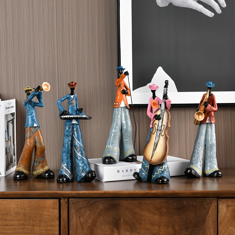 Tnessential Creative Retro Band Art Ornaments Music Figures Bookshelf 3D Decor
