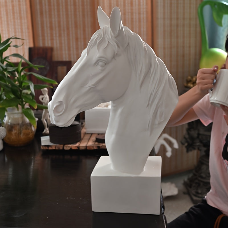 Tnessential Horse Head Sculpture Artwork Large Indoor Decoration 3D Decor