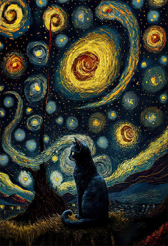 CAT X ART CANVAS POSTER