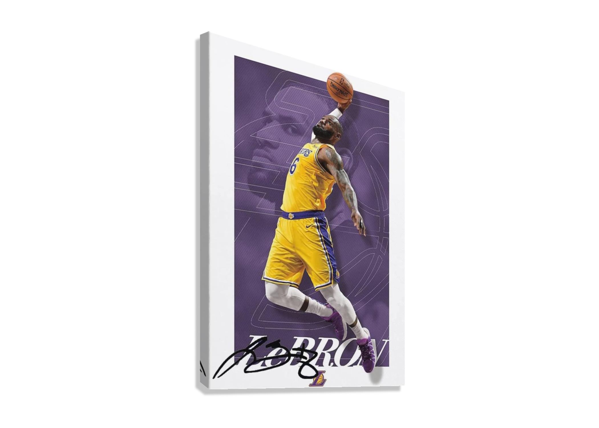 LEBRON JAMES LAKERS CANVAS POSTER