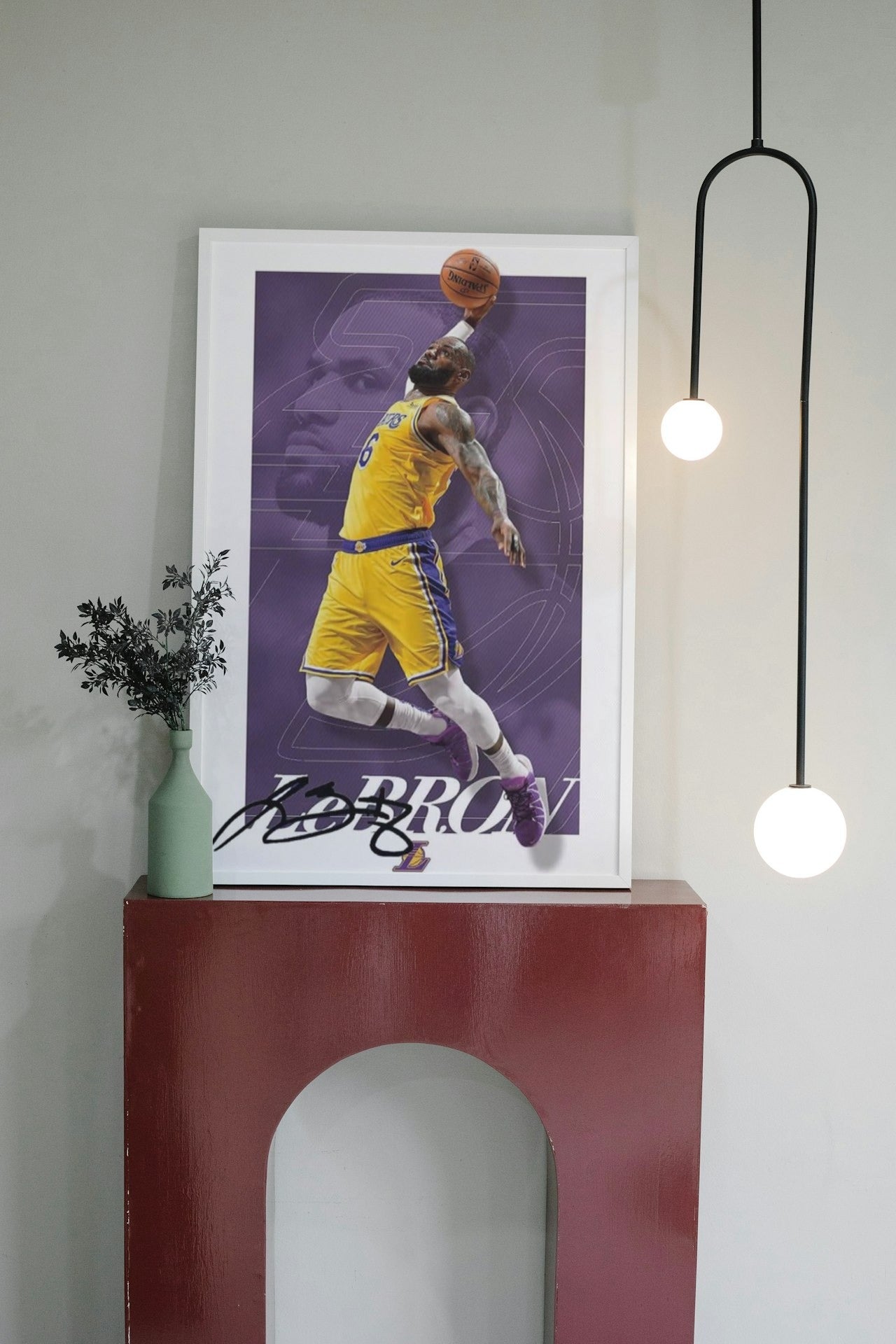 LEBRON JAMES LAKERS CANVAS POSTER