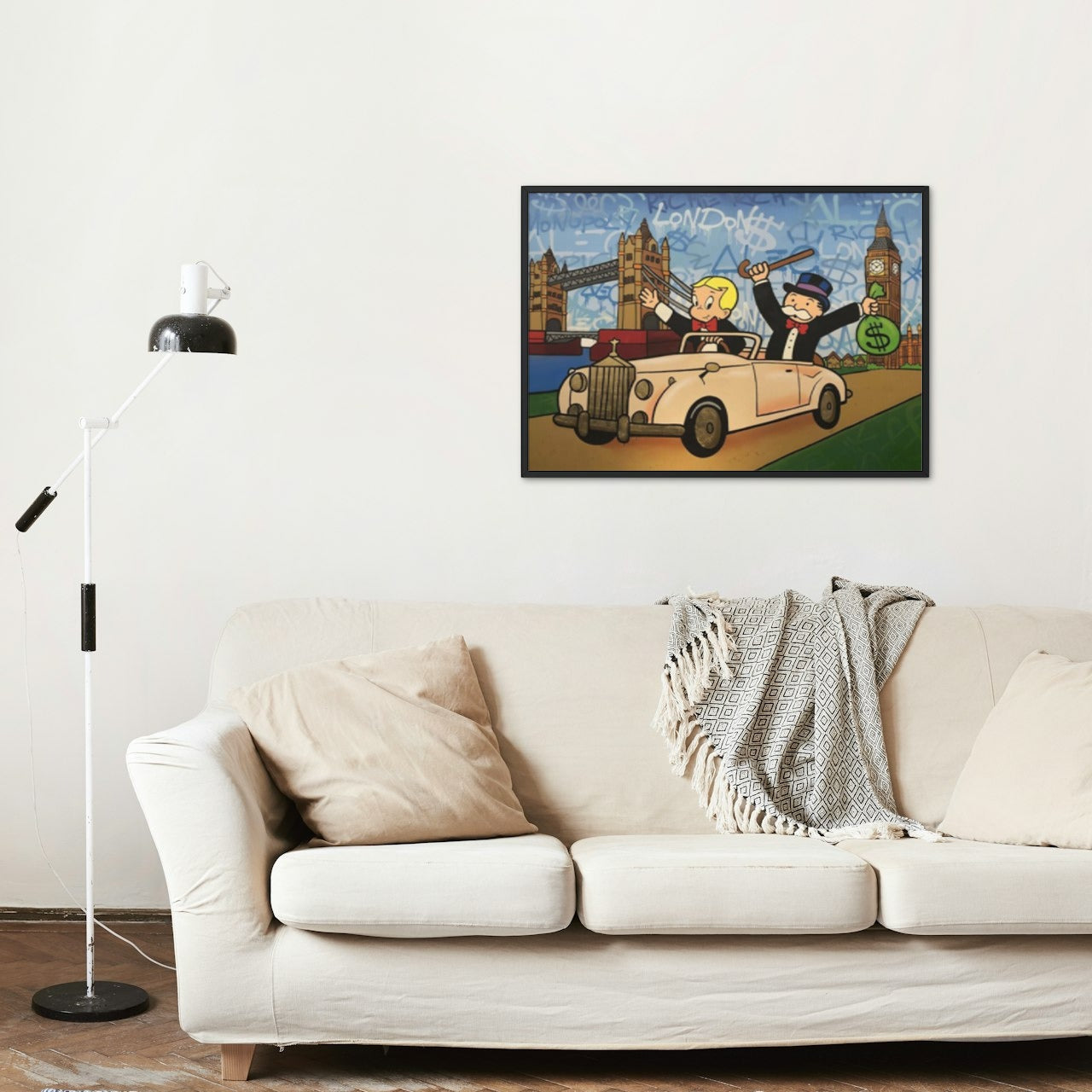 MONOPOLY IN CAR CANVAS POSTER