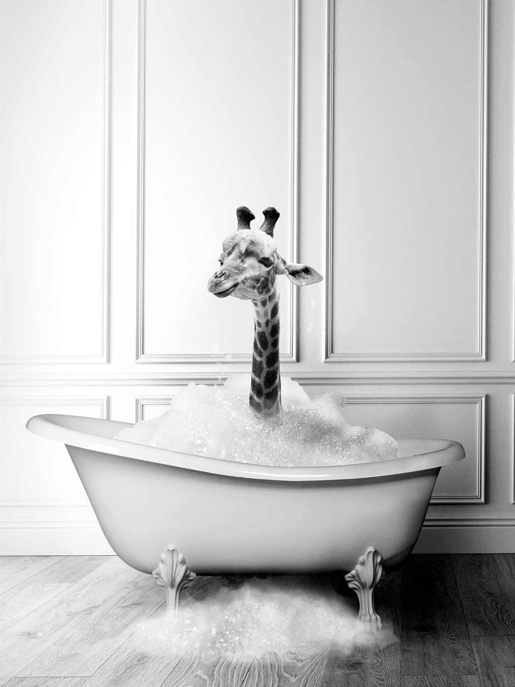 FUNNY GIRAFFE CANVAS POSTER
