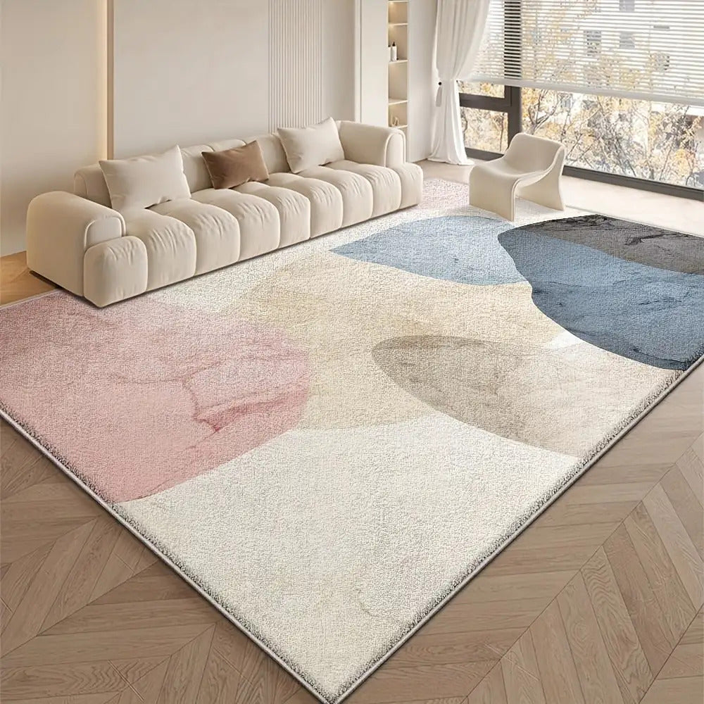 PINK GEOMETRIC RUG view 3