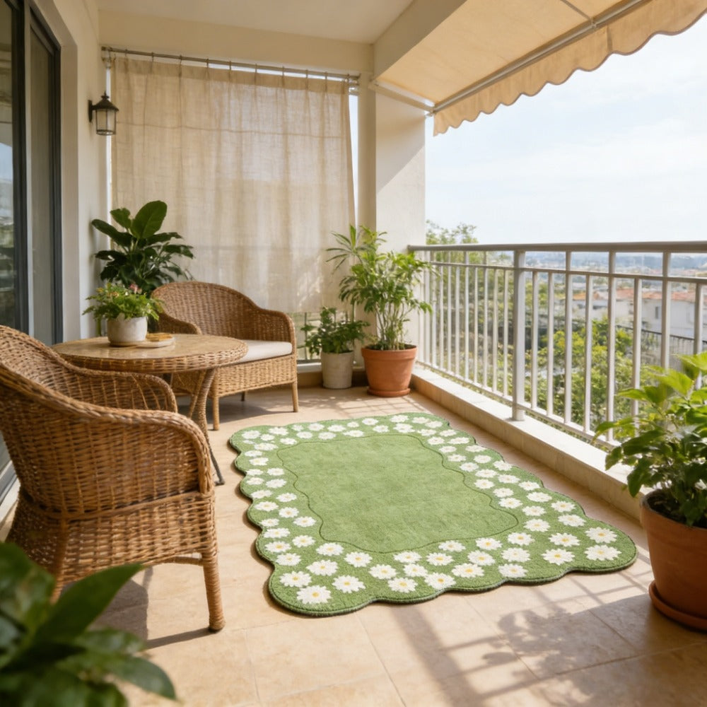 GREEN DAISY RUG view 4
