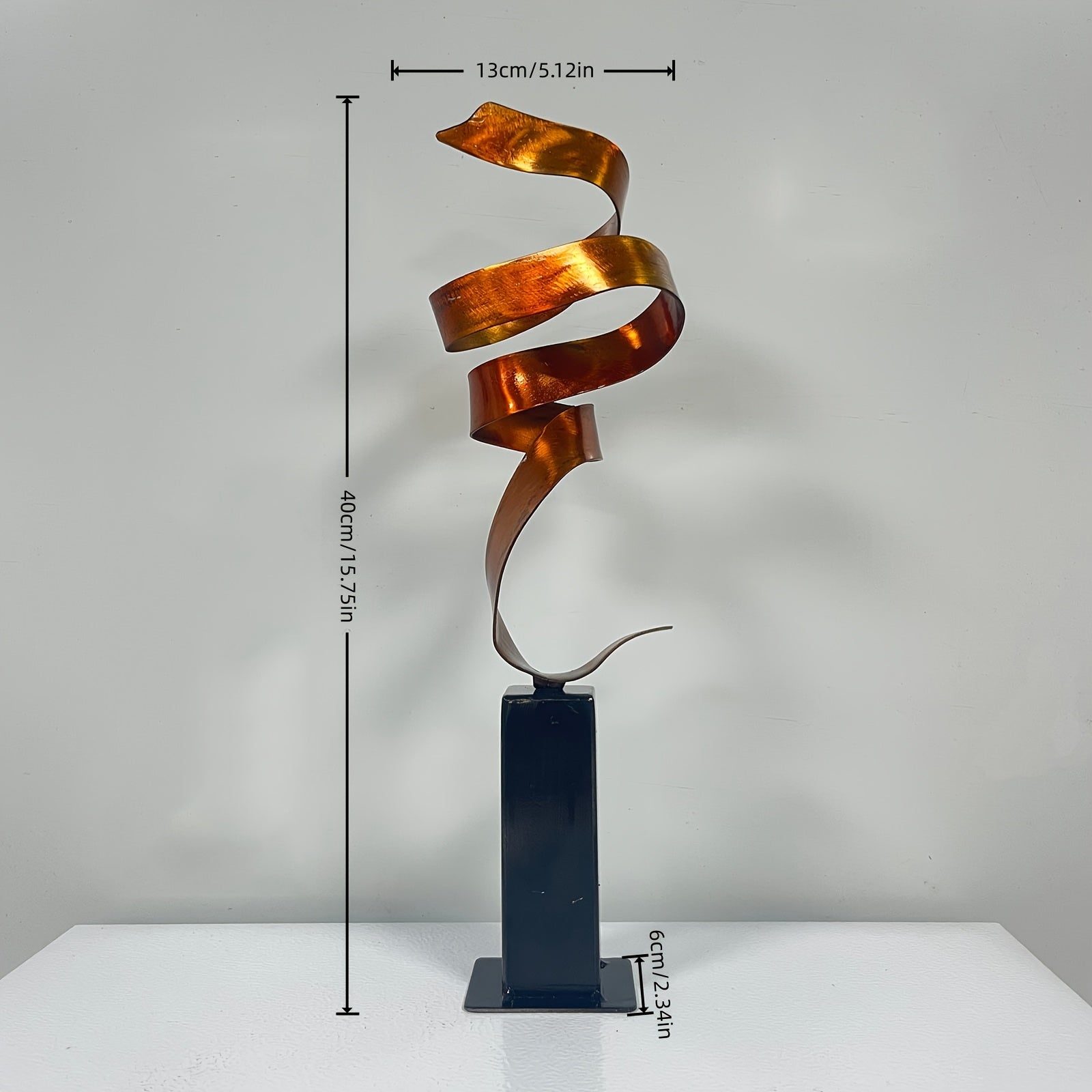 Tnessential Creative Spiral Metal Collectible Figurines 3D Decor