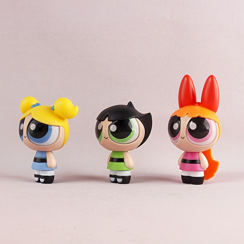 Tnessential Powerpuff Collectible Figure Set 3D Decor