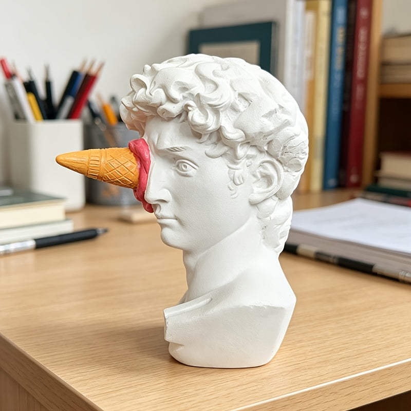 Tnessential Modern Minimalist David Bust Statue 3D Decor