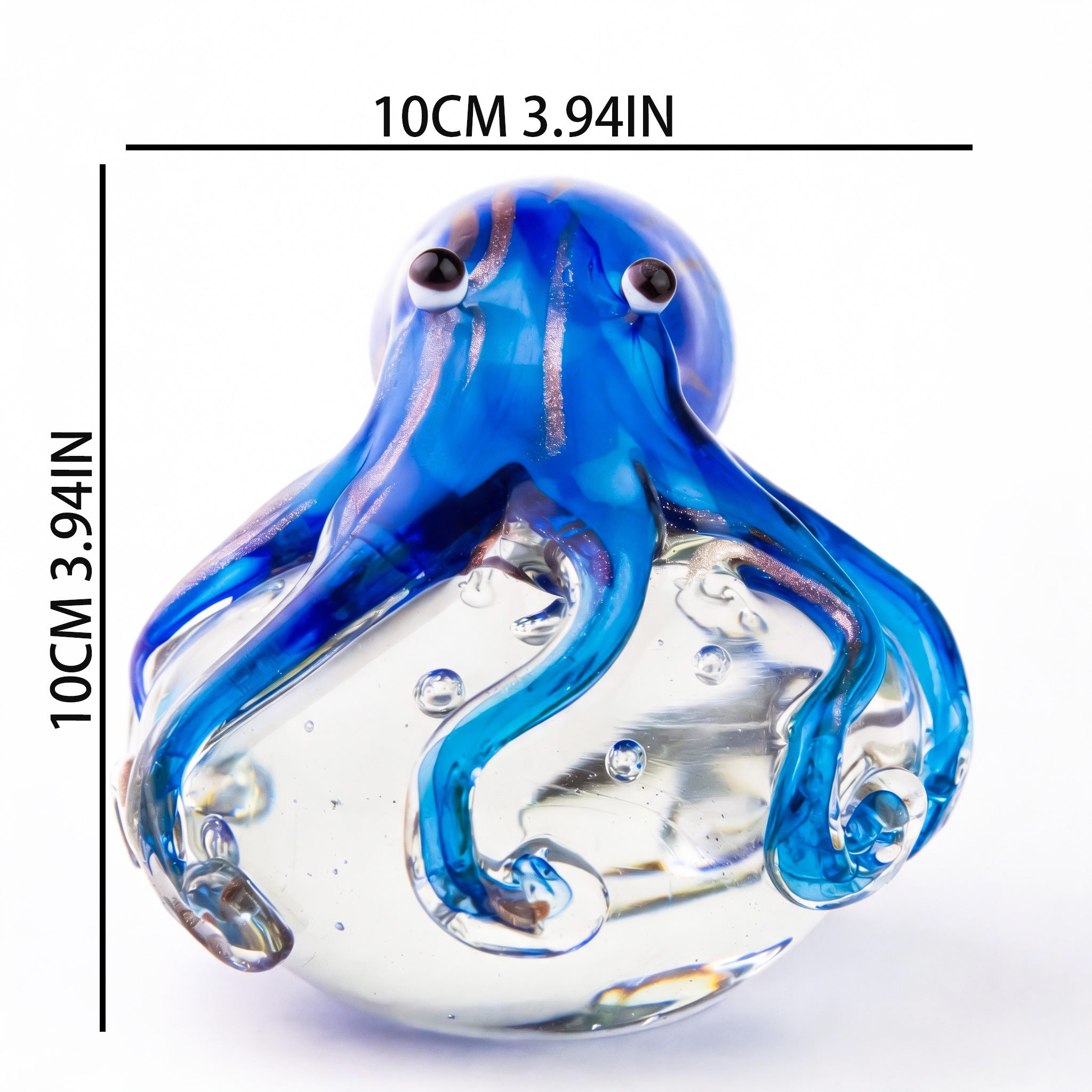 Tnessential Handmade Octopus Blown Glass Figurine 3D Decor