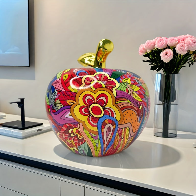 Tnessential Modern Resin Fruit Sculpture in the Shape of an Apple 3D Decor