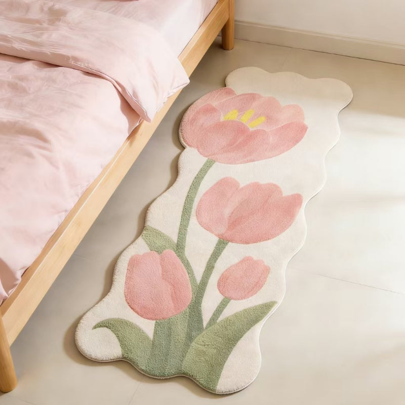 CREAM TULIP RUG view 8