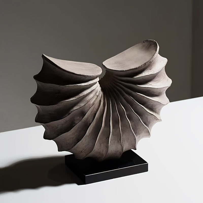 Tnessential Modern Geometric Shell Sculpture 3D Decor