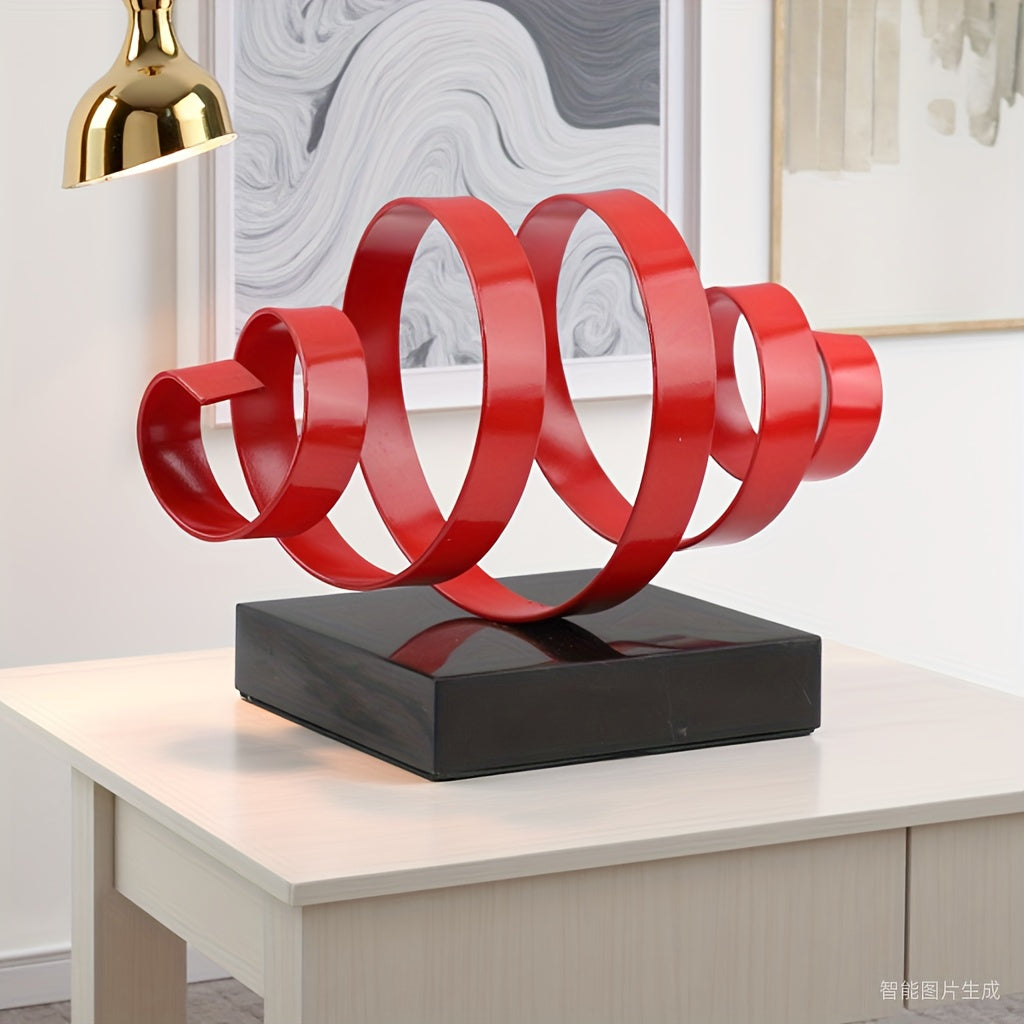 Tnessential Single Piece of a Heavy Modern Minimalist Abstract Metal 3D Decor
