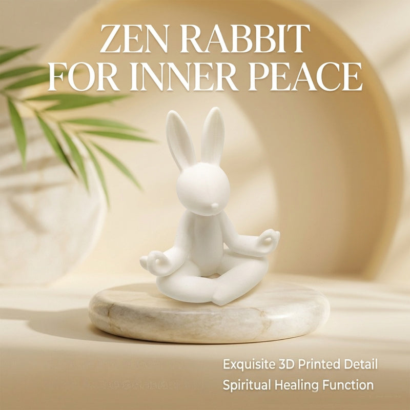 Tnessential Easter Meditation Rabbit Figurine Ornament 3D Decor