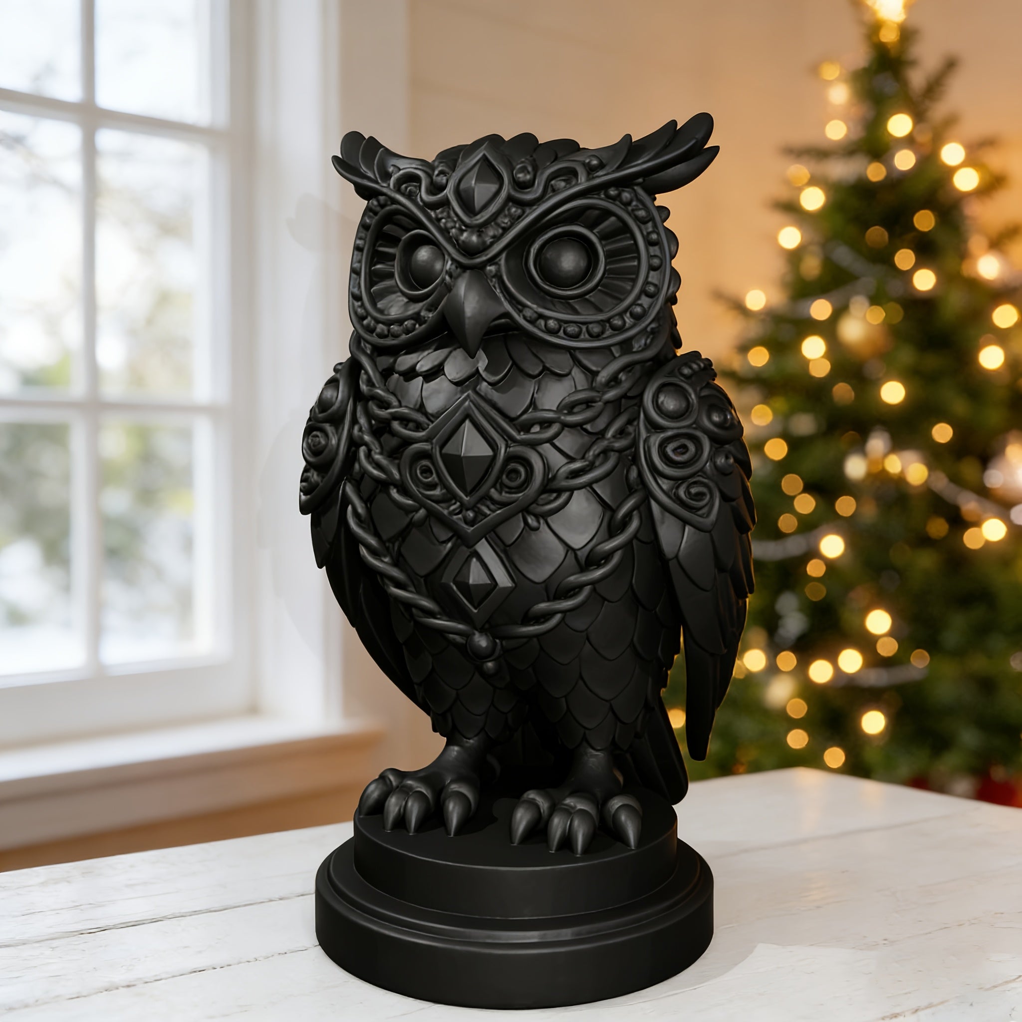 Tnessential D Exquisite Fantasy Owl Statue 3D Decor