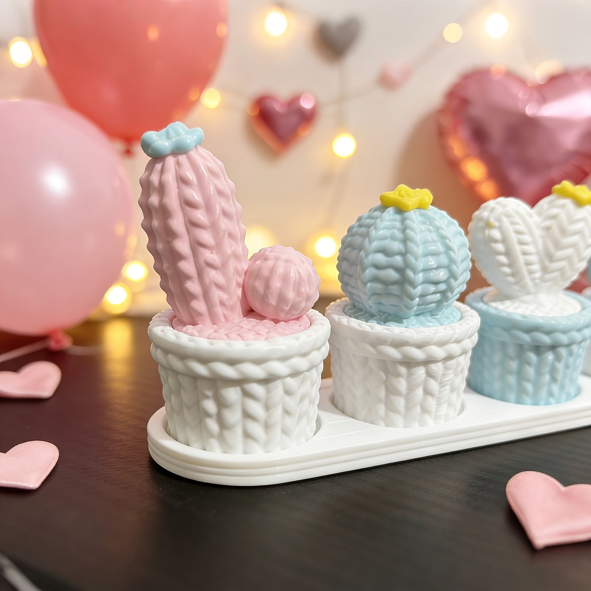 Tnessential Romantic 3D Printed LOVE Small Flower Pot Ornament 3D Decor