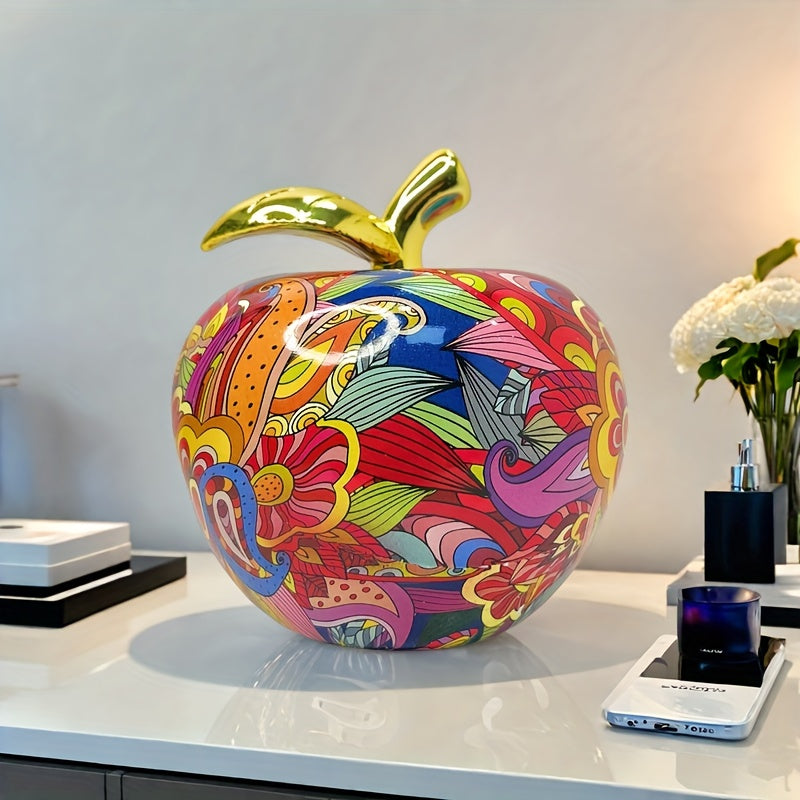Tnessential Modern Resin Fruit Sculpture in the Shape of an Apple 3D Decor