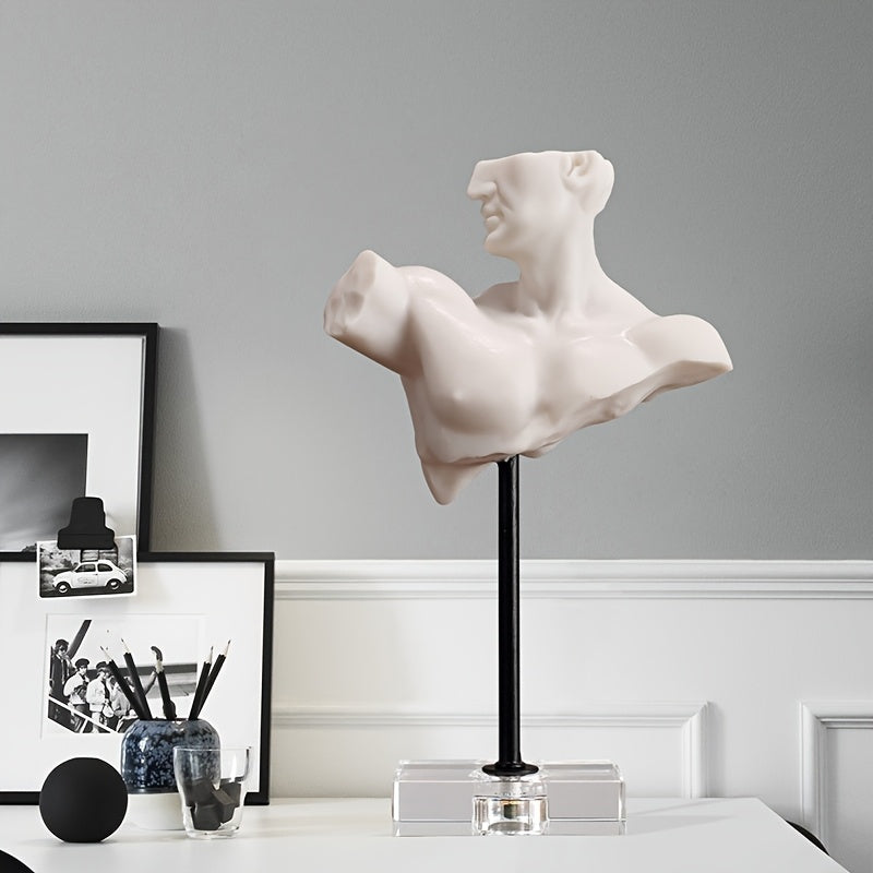 Tnessential Contemporary Abstract Male Bust Sculpture Ornament Made of 3D Decor