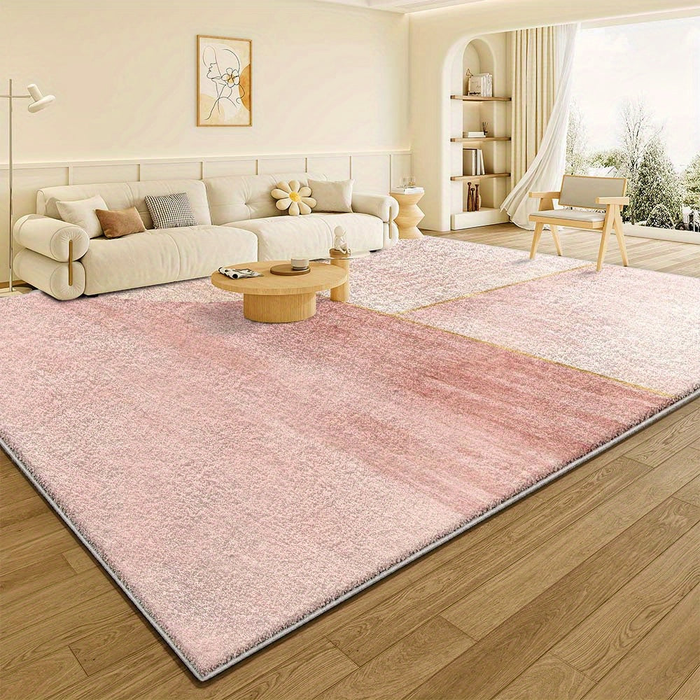 LIGHT PINK GEOMETRIC RUG view 4