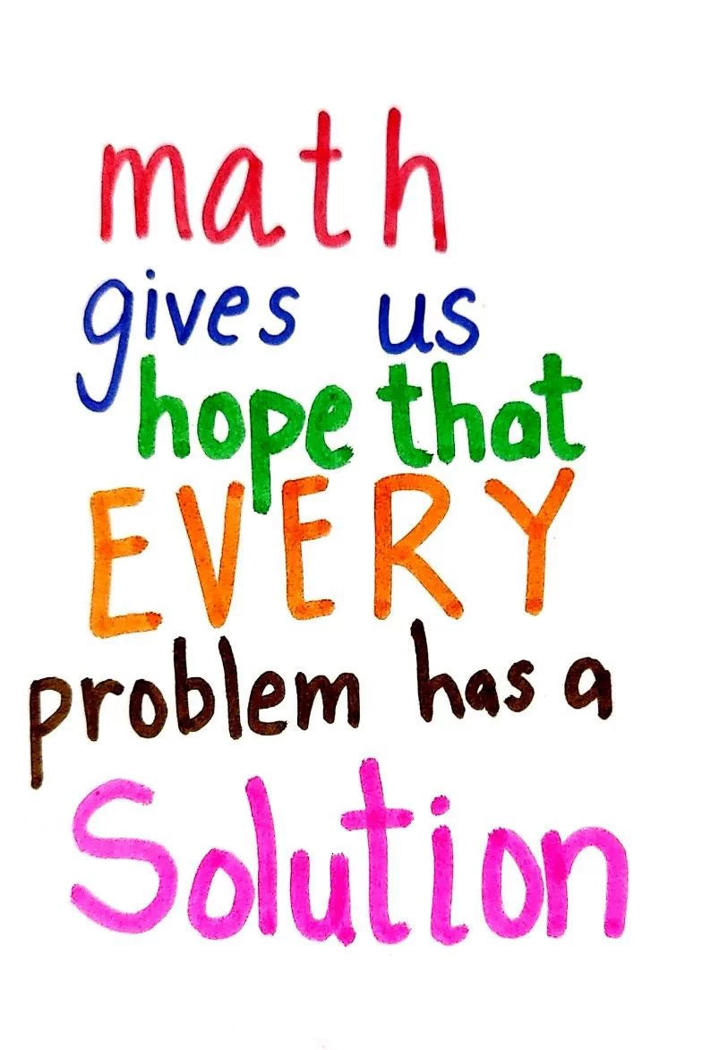 COLORFUL CLASSROOM MATH QUOTE CANVAS POSTER