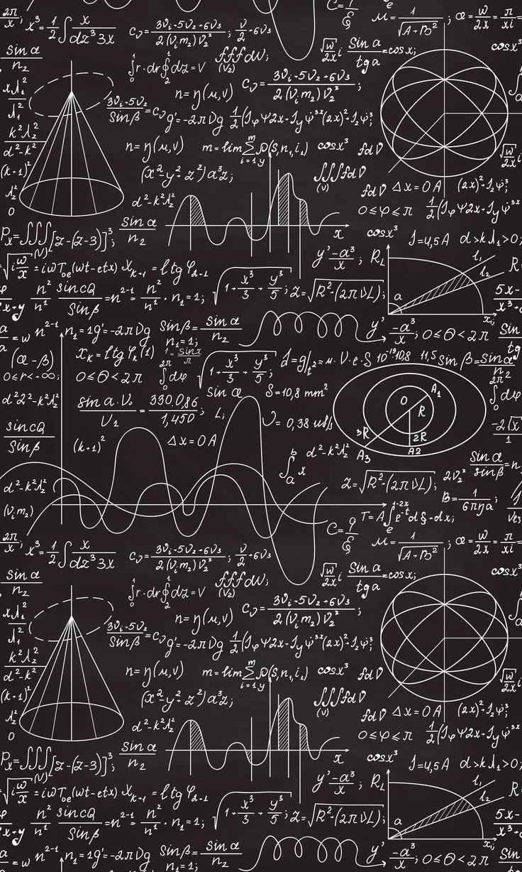 BLACKBOARD EQUATIONS CLASSROOM CANVAS POSTER