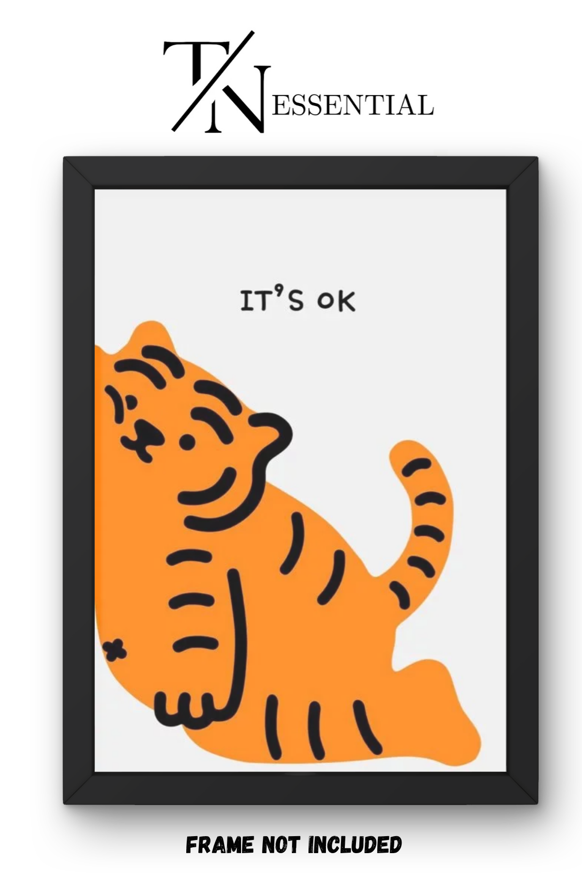 PLAYFUL ORANGE CAT AESTHETIC CANVAS POSTER