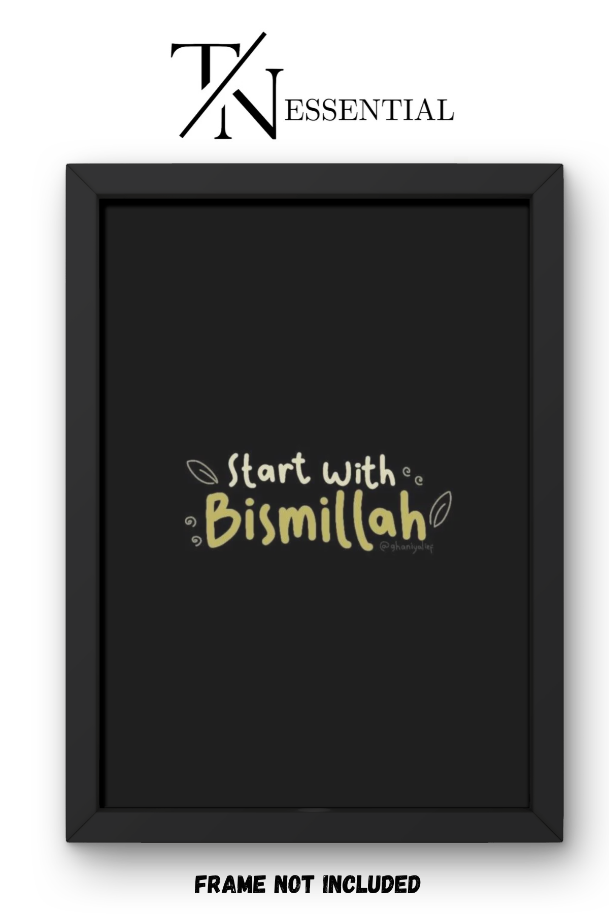 SIMPLE BISMILLAH QUOTE CANVAS POSTER