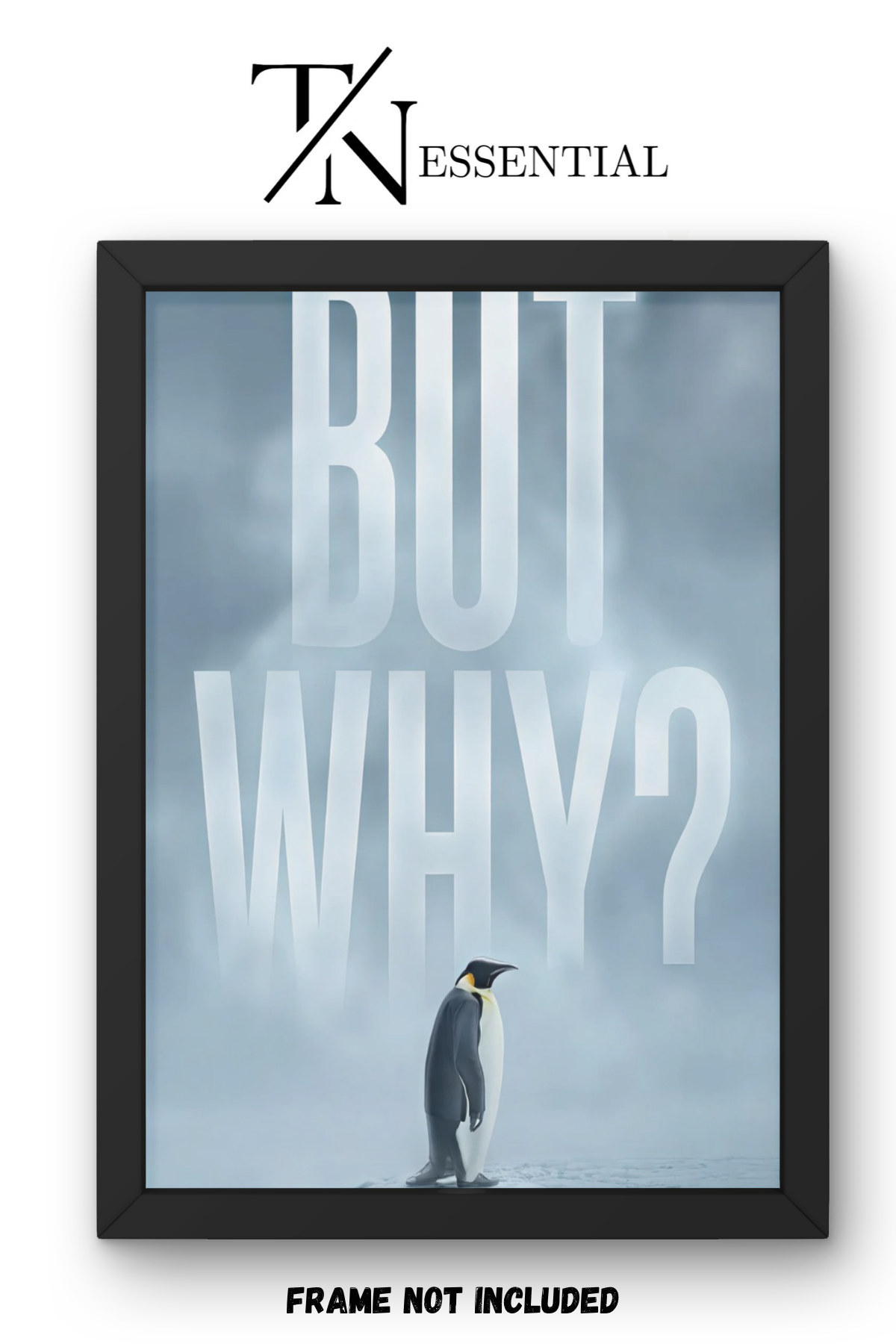 EXISTENTIAL PENGUIN SNOW CANVAS POSTER