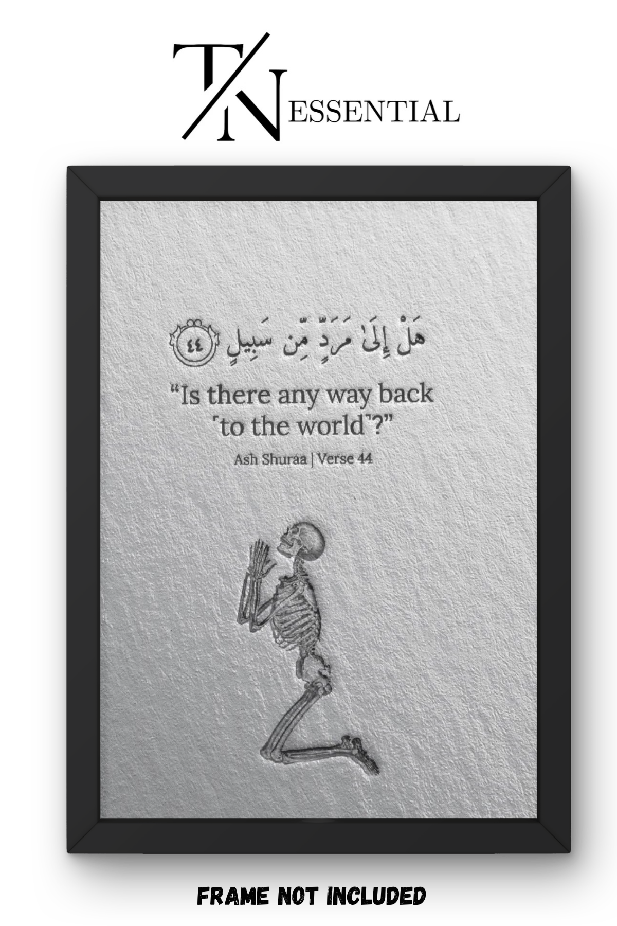PRAYING SKELETON AESTHETIC CANVAS POSTER