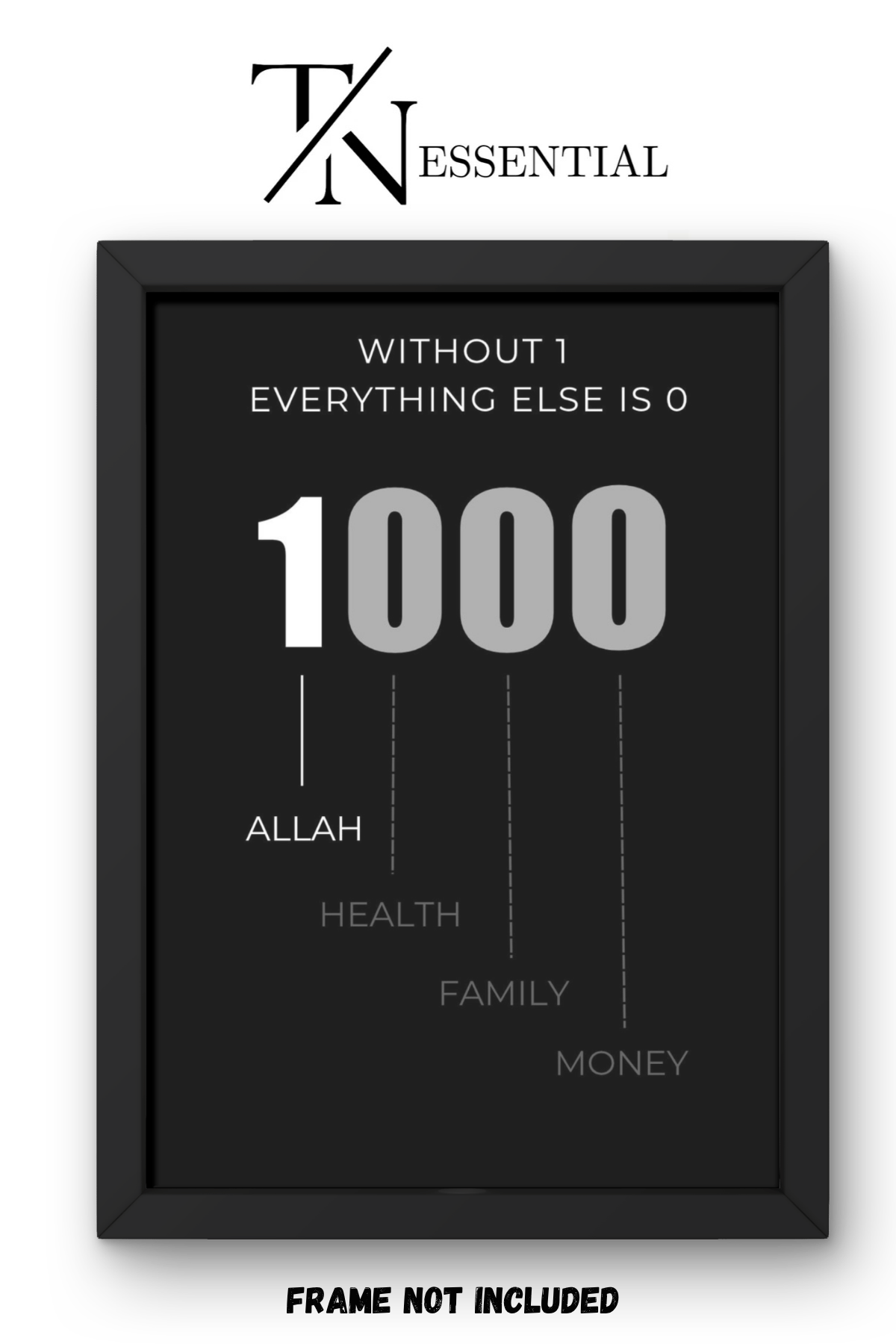 ALLAH FIRST MOTIVATION CANVAS POSTER