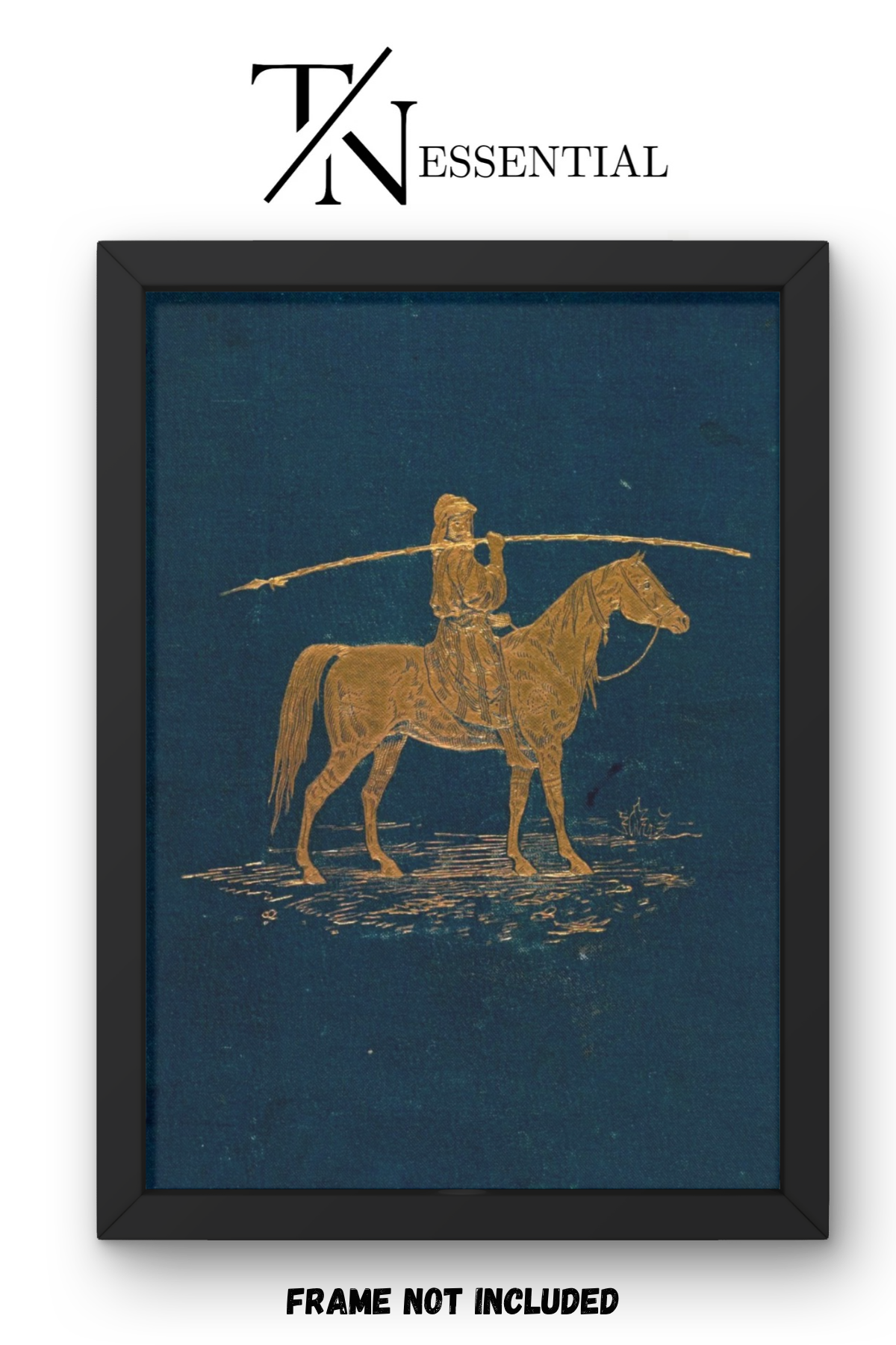 GOLDEN ARABIAN HORSEMAN CANVAS POSTER
