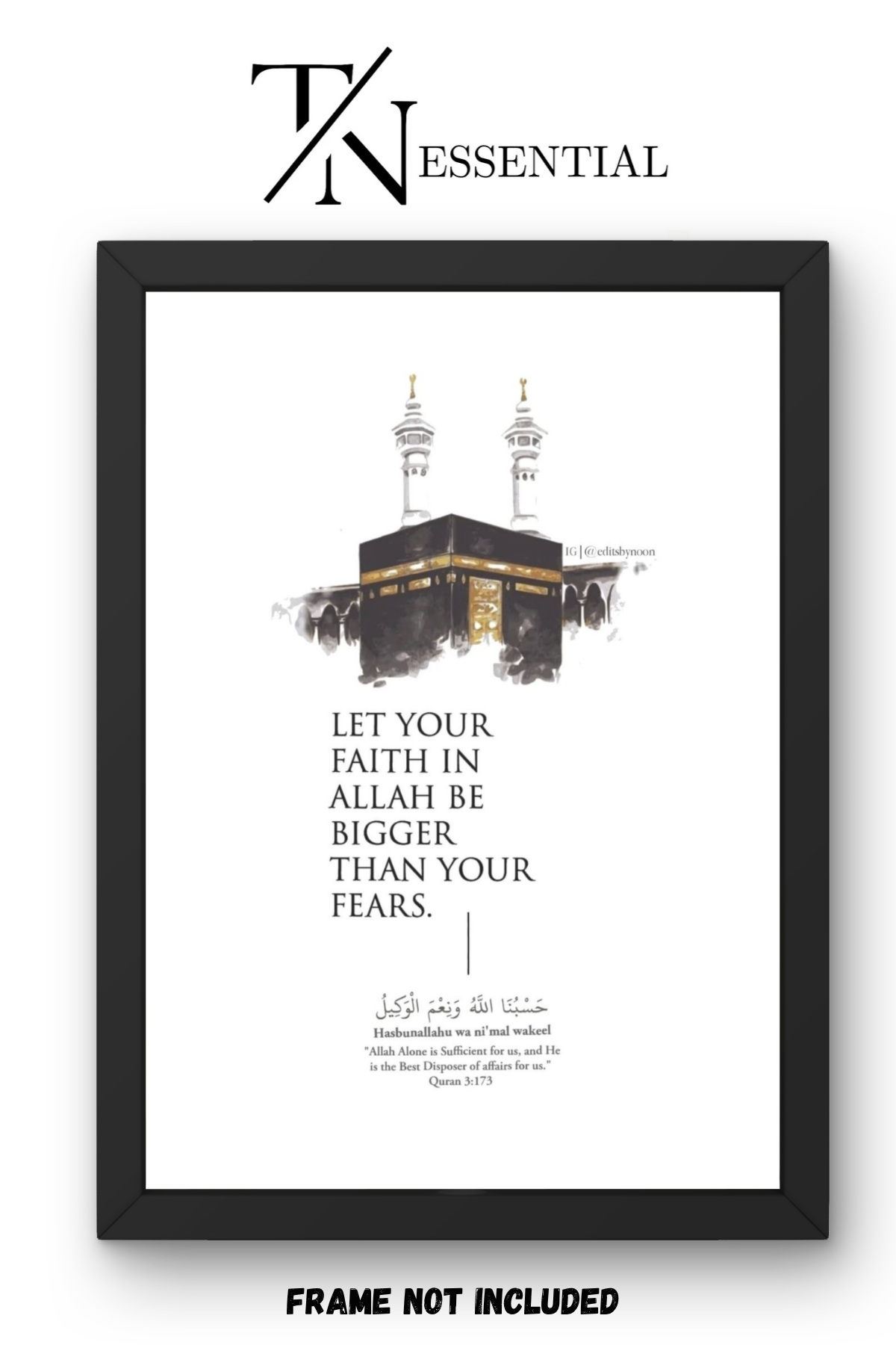 FAITH BIGGER THAN FEARS CANVAS POSTER