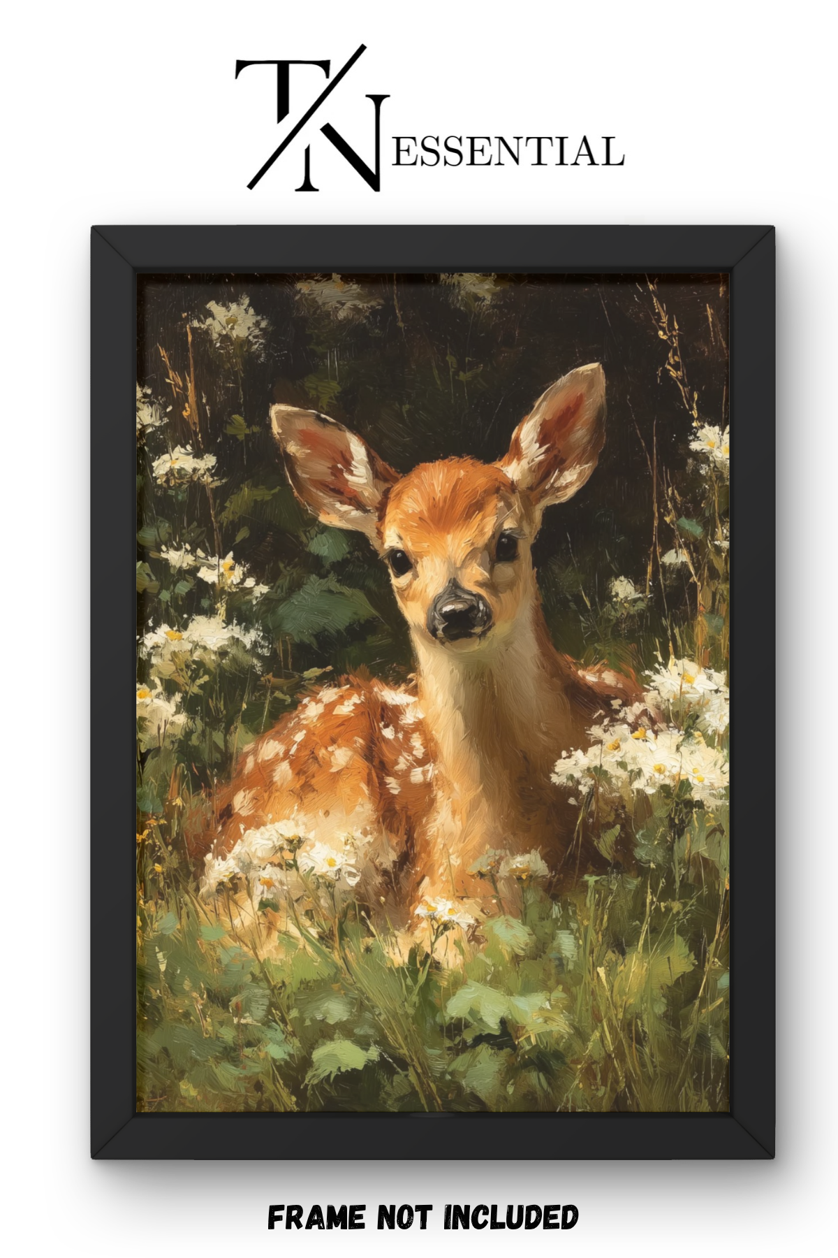 WHIMSICAL DEER ART CANVAS POSTER