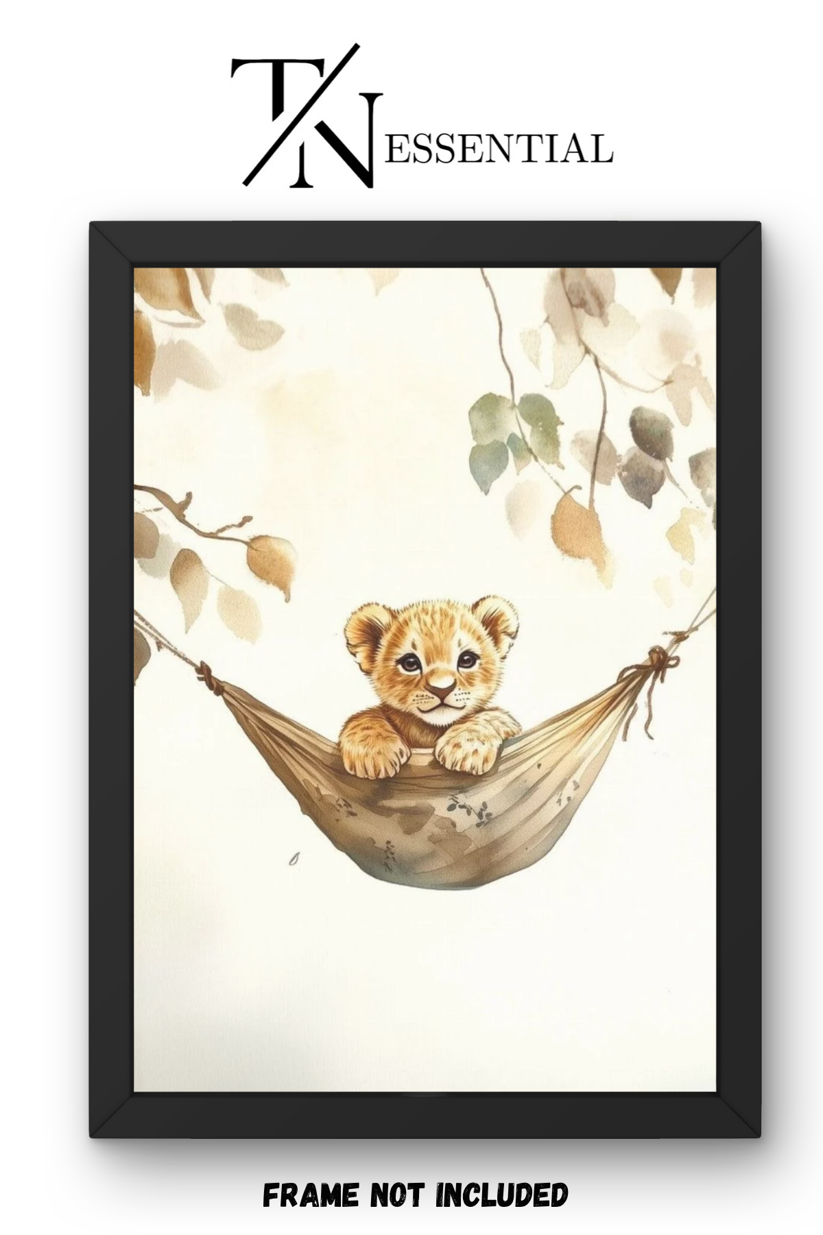 CUTE LION CUB CANVAS POSTER
