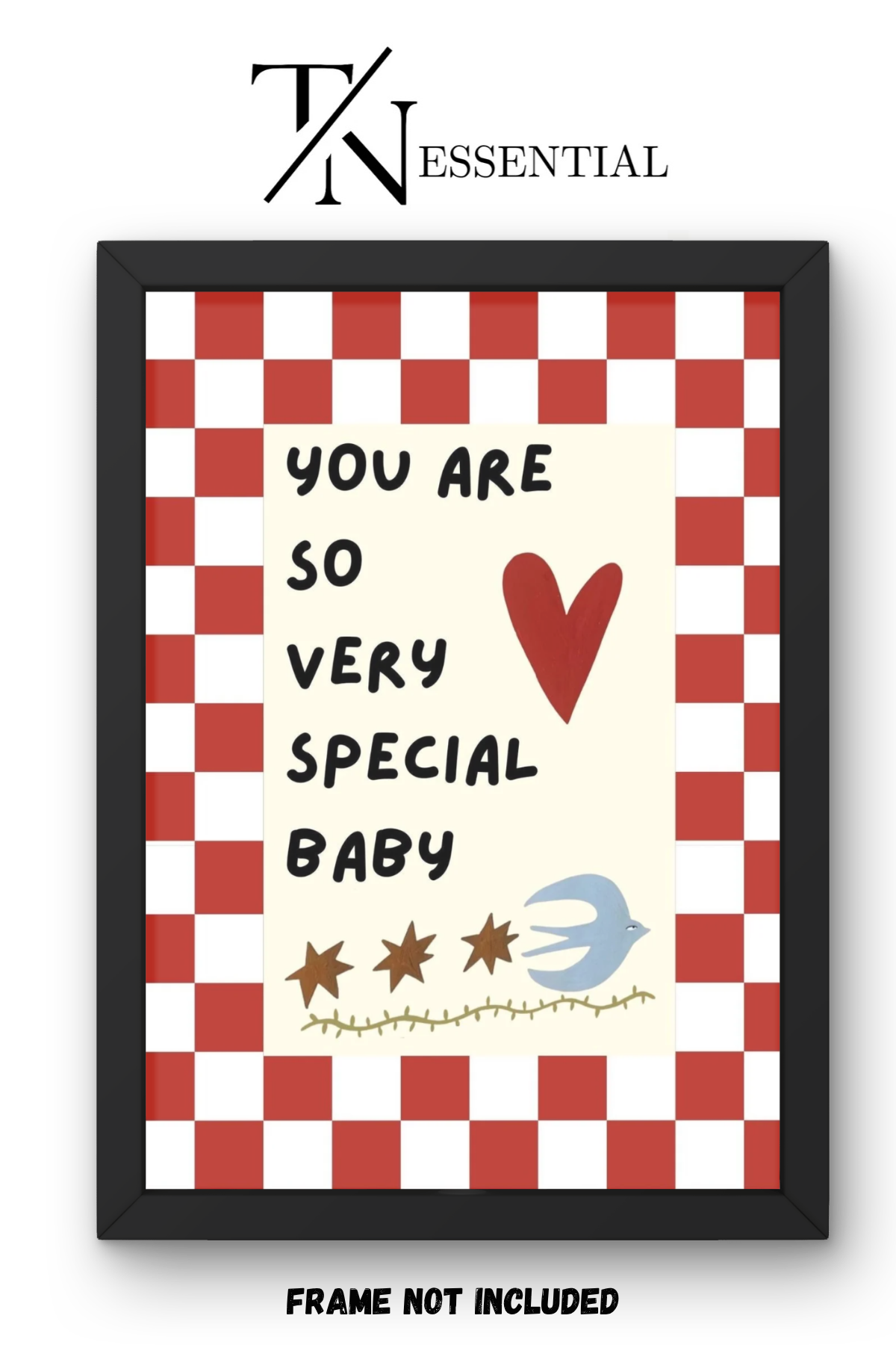 RED CHECKERBOARD LOVE CANVAS POSTER