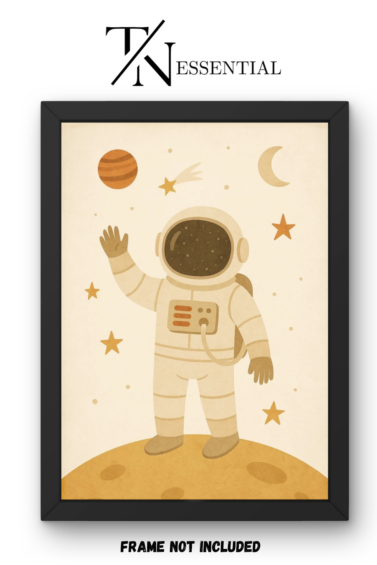CUTE ASTRONAUT SPACE CANVAS POSTER