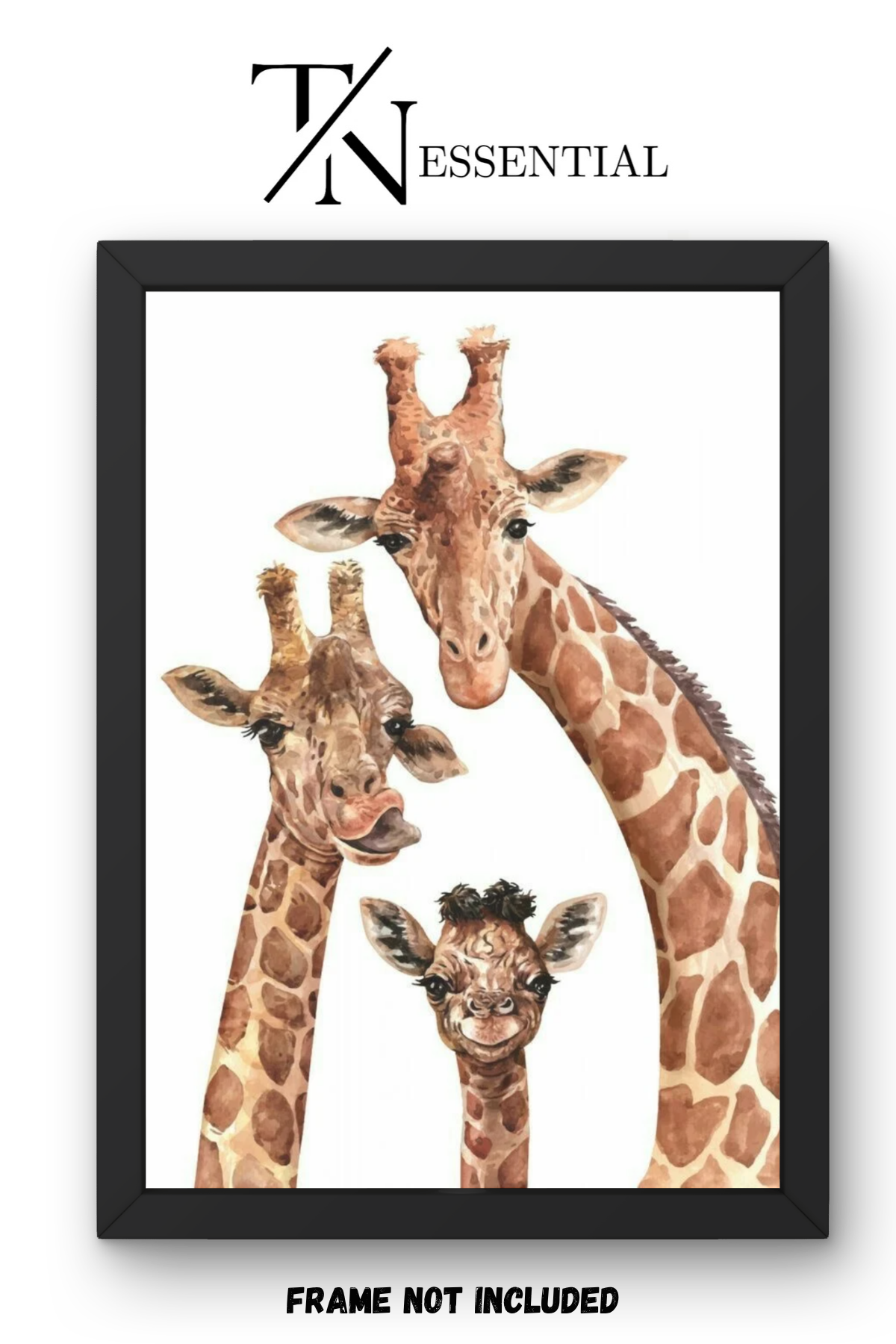 CUTE SAFARI GIRAFFES CANVAS POSTER