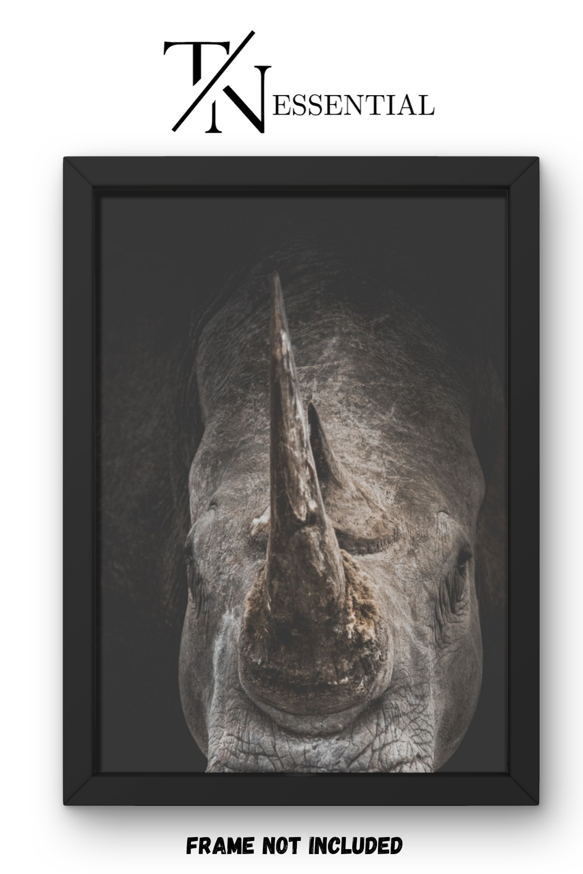 WILDLIFE RHINO PHOTOGRAPHY CANVAS POSTER