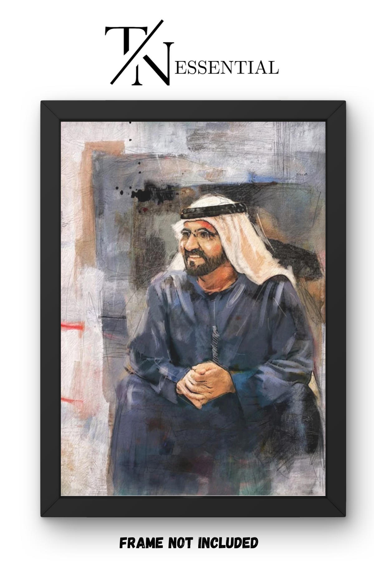 HH SHEIKH MOHAMMED BIN RASHID ARTWORK CANVAS POSTER
