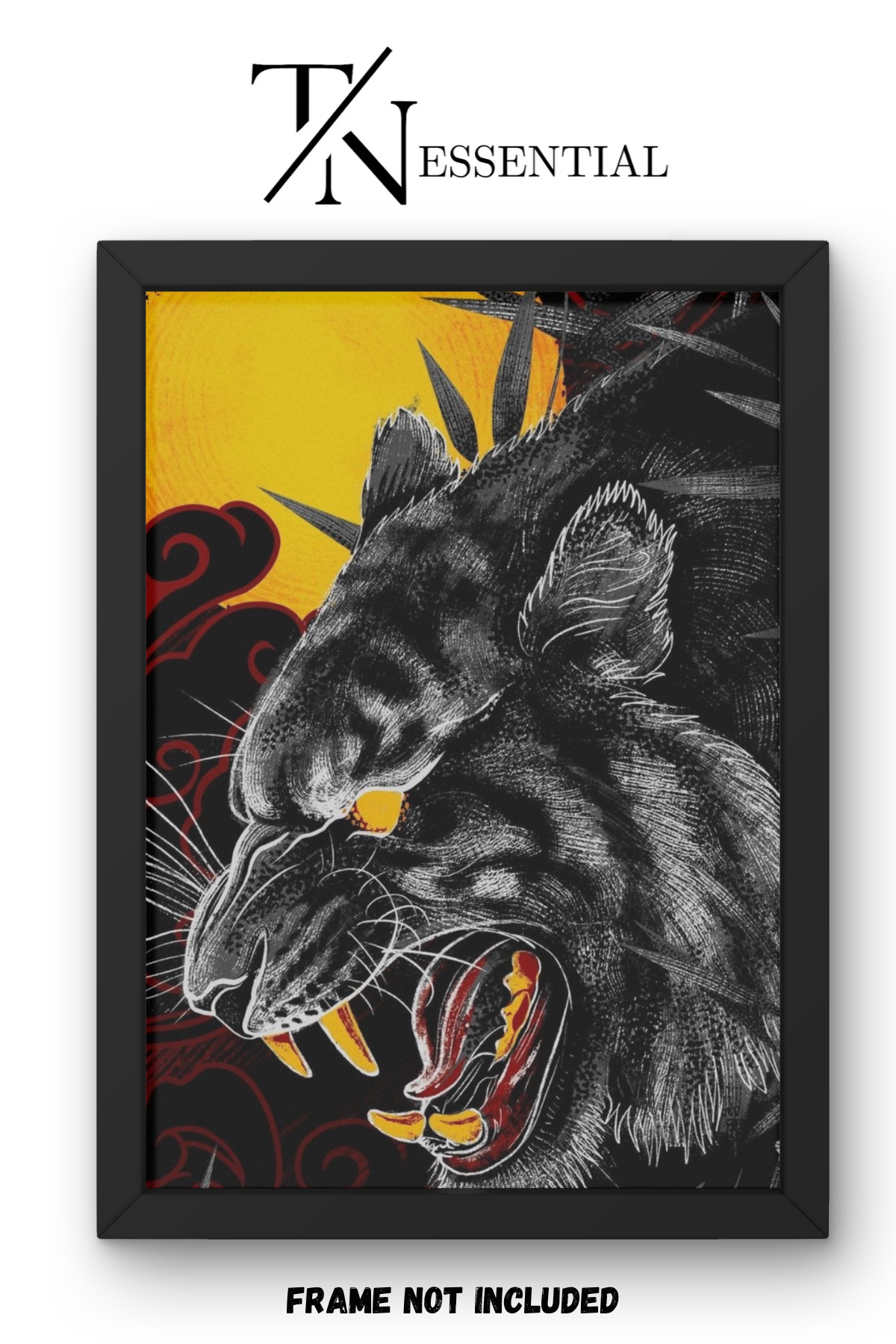 BLACK TIGER JAPANESE STYLE CANVAS POSTER