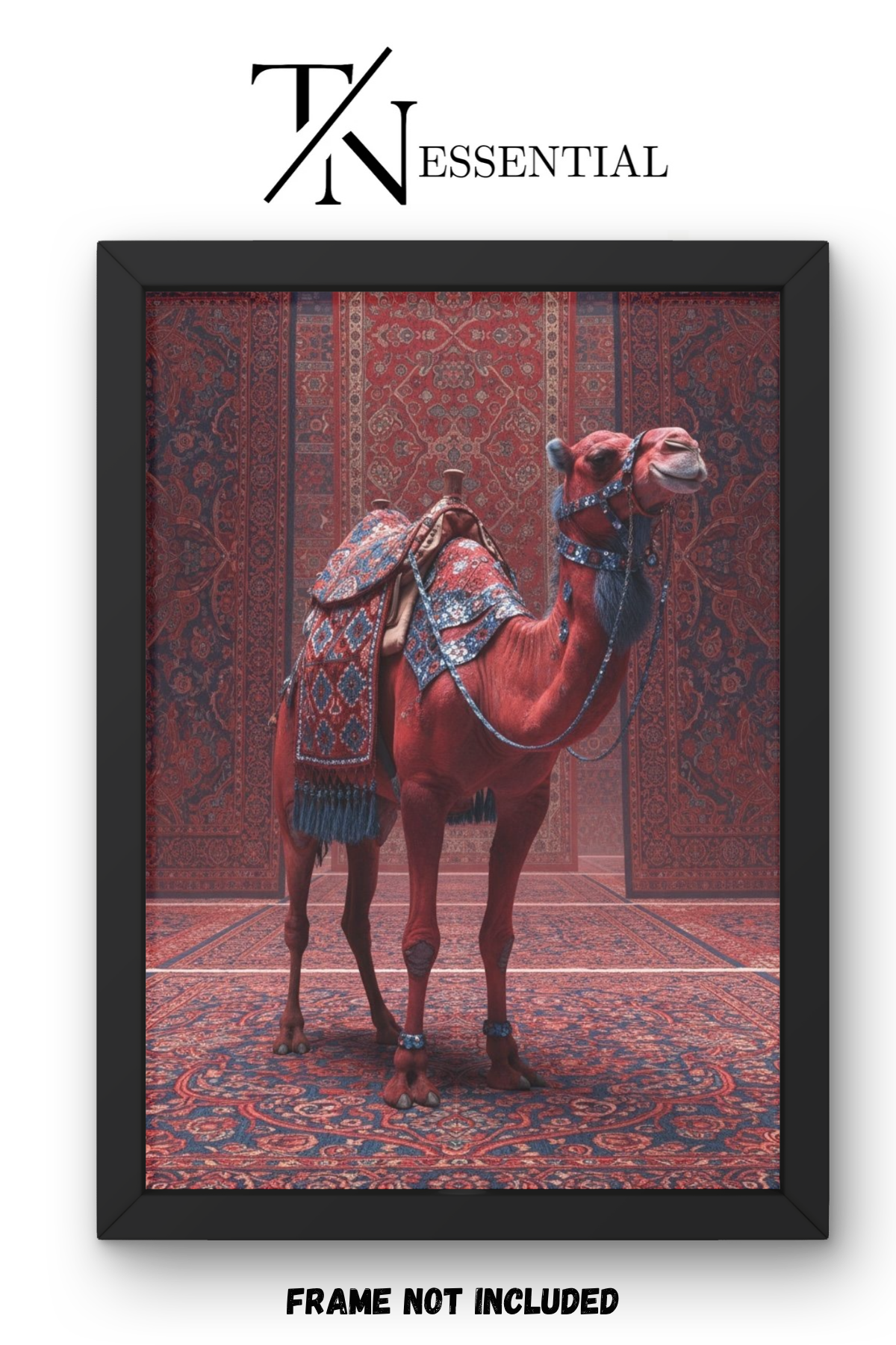 MAJESTIC CAMEL PATTERN CANVAS POSTER