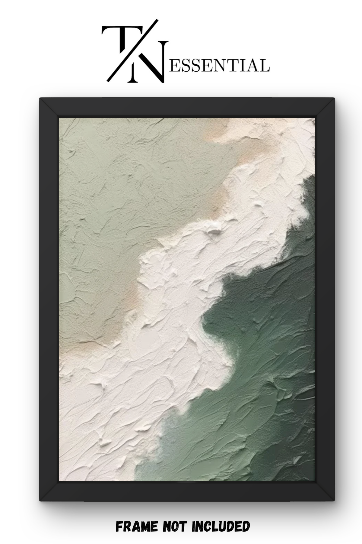 GREEN OCEAN FLOW CANVAS POSTER