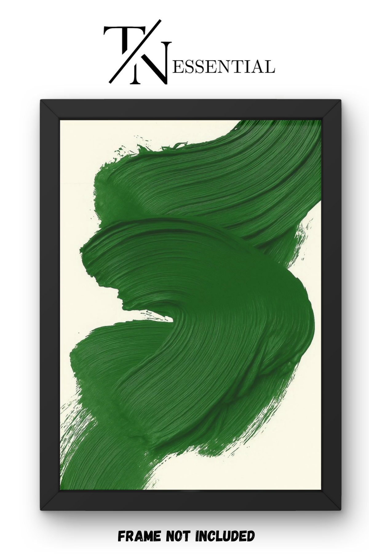 DEEP GREEN PAINT STROKE CANVAS POSTER