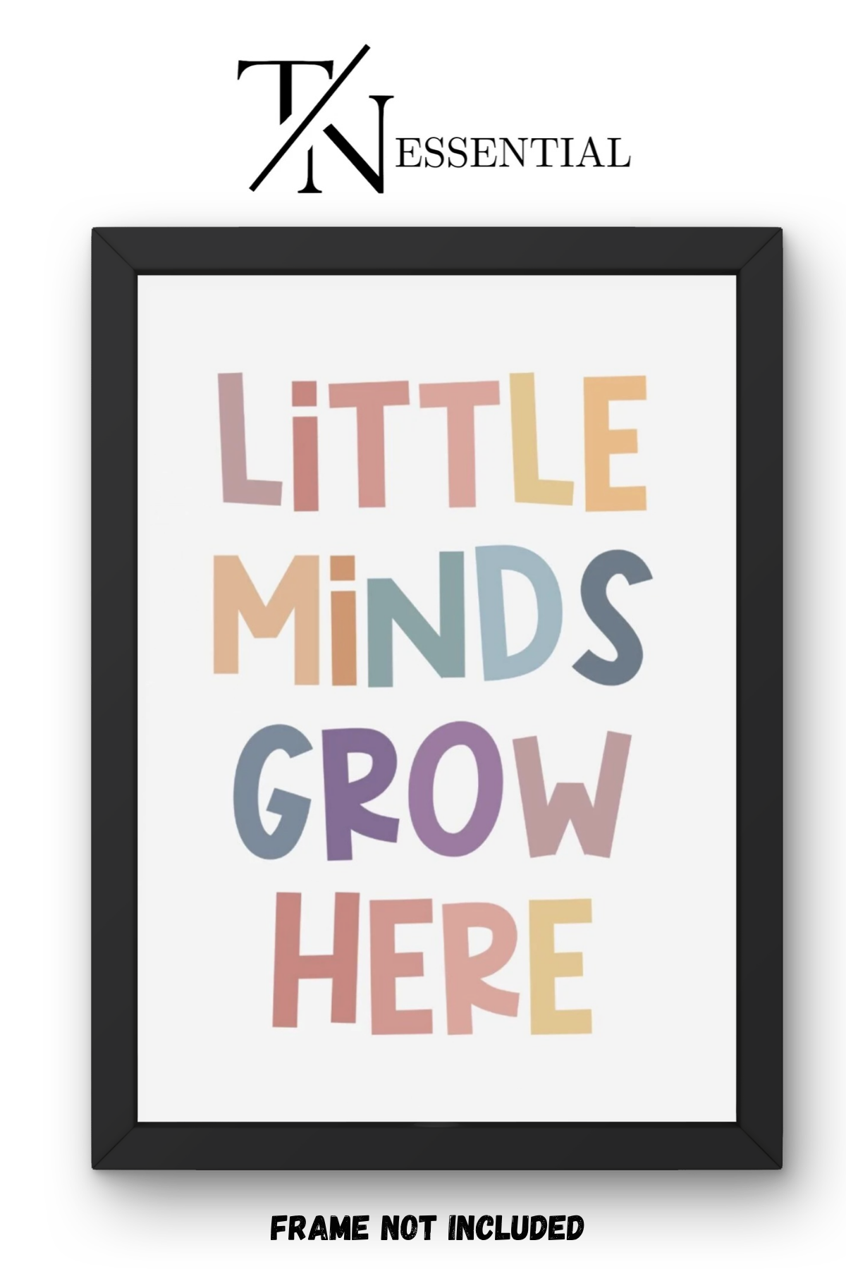 LITTLE MINDS GROW HERE NURSERY CANVAS POSTER