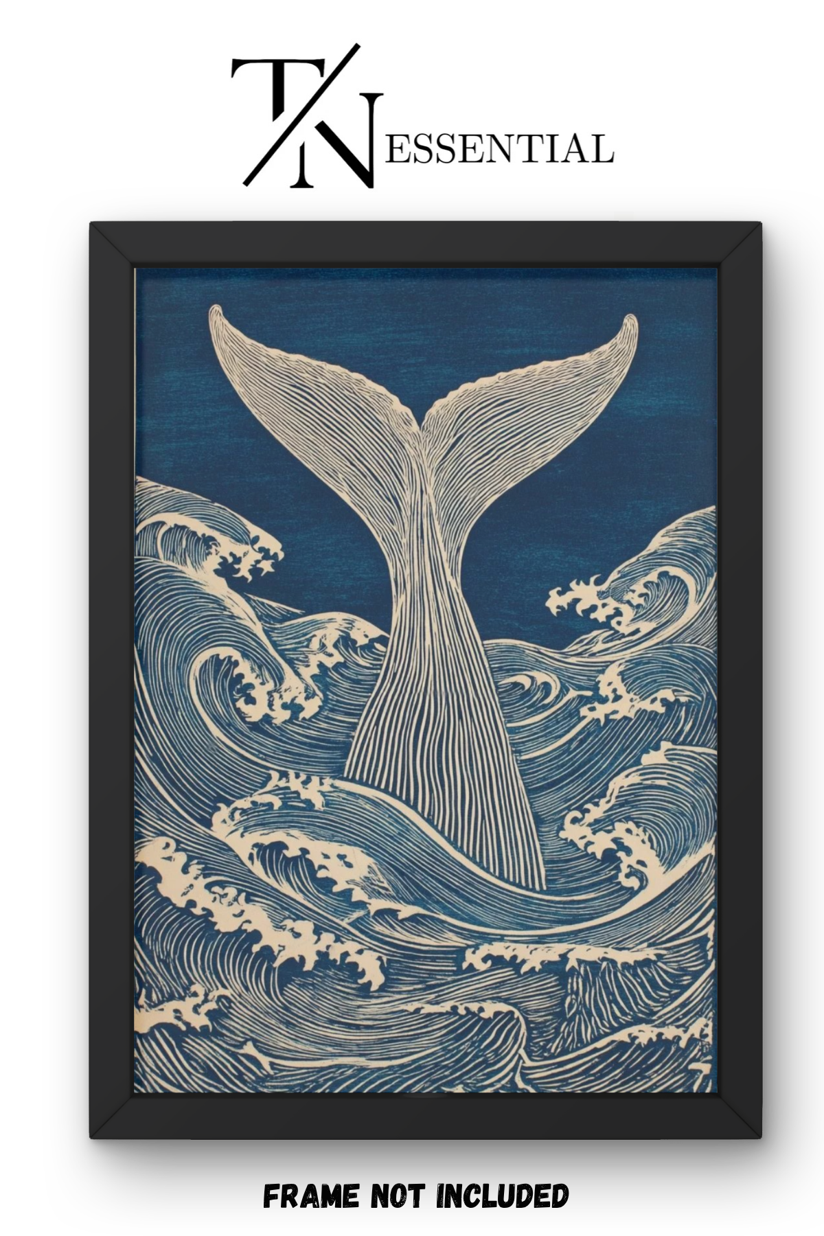 WHALE TAIL OCEAN WAVE CANVAS POSTER