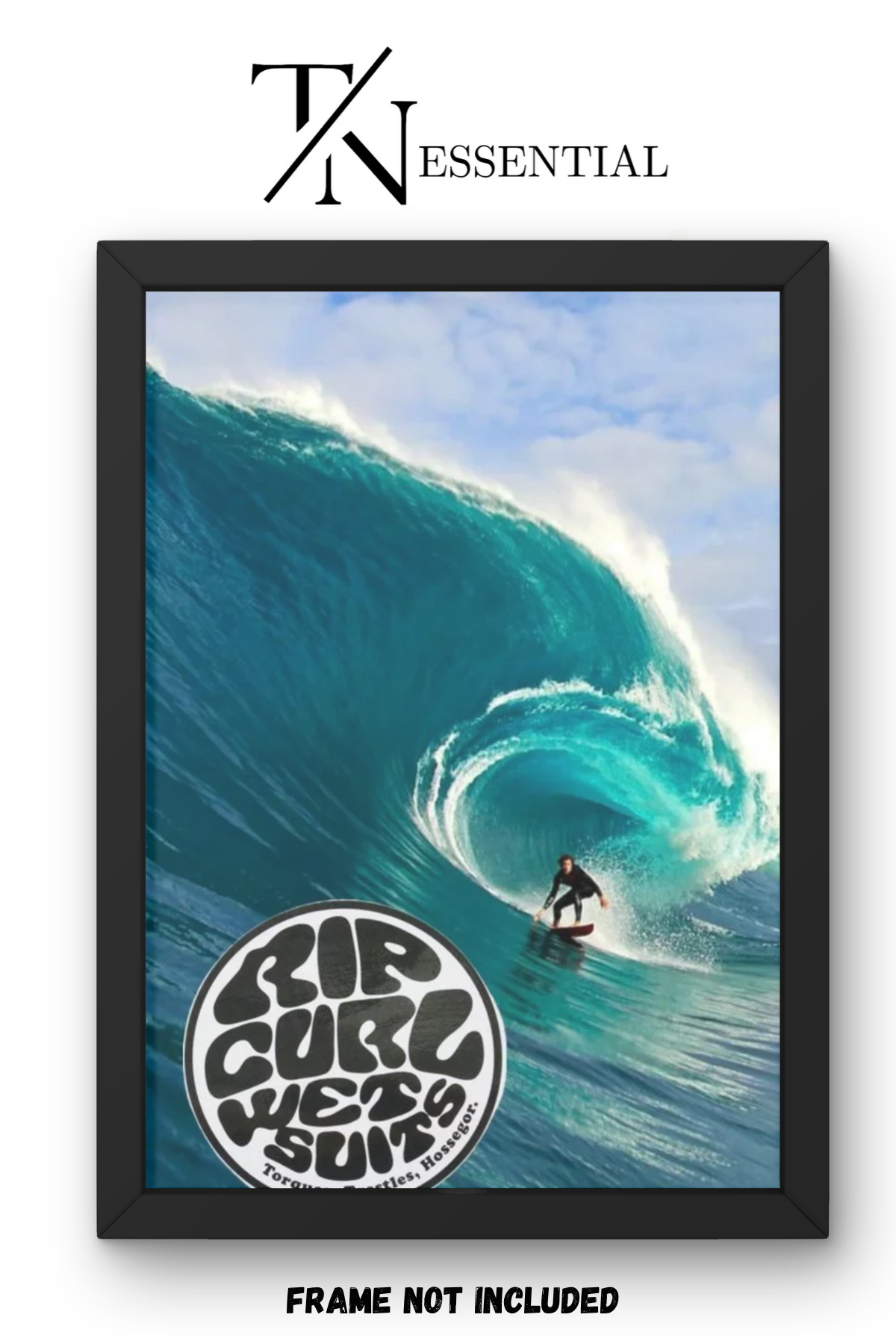 RETRO SURF WAVE AESTHETIC CANVAS POSTER