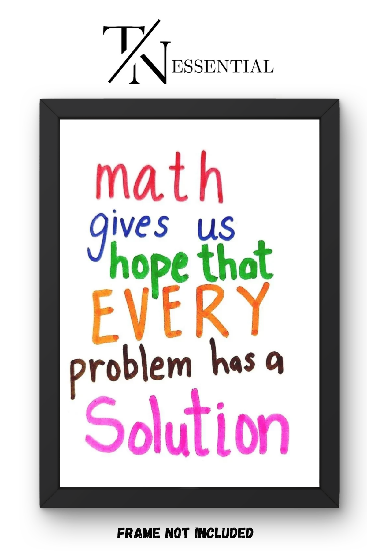 COLORFUL CLASSROOM MATH QUOTE CANVAS POSTER